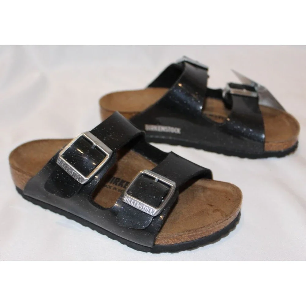 BIRKENSTOCK KIDS ARIZONA GALAXY MAGIC BLACK SANDALS EU 26 US 8-8.5 NIB